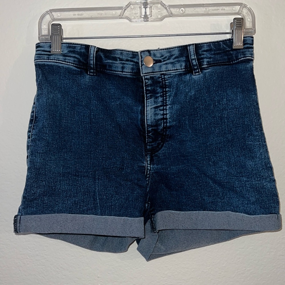 H&M Stretch Jean Shorts Dark Blue